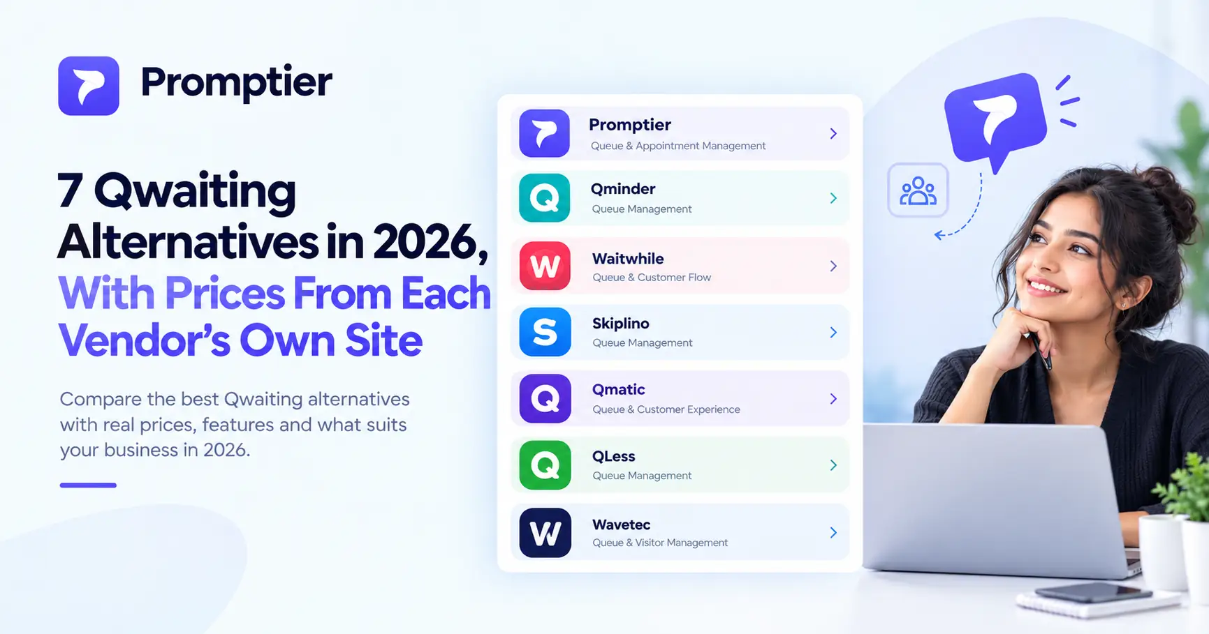 Qwaiting alternatives 2026: 7 queue management systems compared on price, free plan and setup